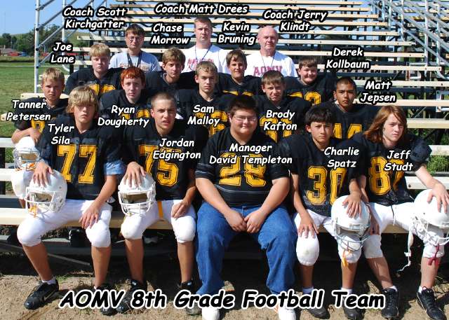AOMV 8th Grade Football Team